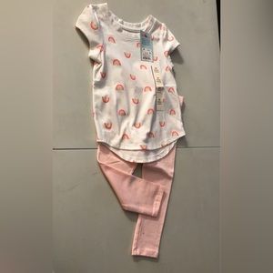 Cat & Jack 2T Baby Girl Rainbow Oufit